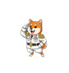 【敬礼犬 4】（個別スタンプ：7）