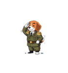 【敬礼犬 4】（個別スタンプ：8）