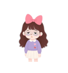 かわいい服を着た長い髪の女の子（NT）（個別スタンプ：5）