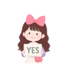 かわいい服を着た長い髪の女の子（NT）（個別スタンプ：7）
