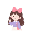 かわいい服を着た長い髪の女の子（NT）（個別スタンプ：11）