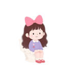 かわいい服を着た長い髪の女の子（NT）（個別スタンプ：12）