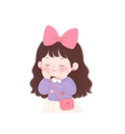 かわいい服を着た長い髪の女の子（NT）（個別スタンプ：14）