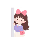 かわいい服を着た長い髪の女の子（NT）（個別スタンプ：15）
