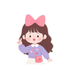 かわいい服を着た長い髪の女の子（NT）（個別スタンプ：16）