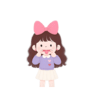 かわいい服を着た長い髪の女の子（NT）（個別スタンプ：18）