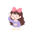 かわいい服を着た長い髪の女の子（NT）（個別スタンプ：21）