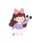 かわいい服を着た長い髪の女の子（NT）（個別スタンプ：23）
