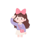 かわいい服を着た長い髪の女の子（NT）（個別スタンプ：26）