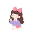 かわいい服を着た長い髪の女の子（NT）（個別スタンプ：28）