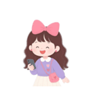 かわいい服を着た長い髪の女の子（NT）（個別スタンプ：30）