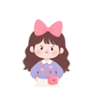 かわいい服を着た長い髪の女の子（NT）（個別スタンプ：34）