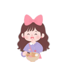 かわいい服を着た長い髪の女の子（NT）（個別スタンプ：35）