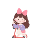 かわいい服を着た長い髪の女の子（NT）（個別スタンプ：40）