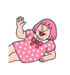 ぽっちゃり女子はピンクが好き  (NT)（個別スタンプ：2）