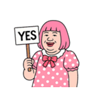 ぽっちゃり女子はピンクが好き  (NT)（個別スタンプ：5）