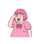 ぽっちゃり女子はピンクが好き  (NT)（個別スタンプ：7）