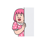 ぽっちゃり女子はピンクが好き  (NT)（個別スタンプ：11）