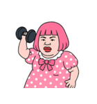 ぽっちゃり女子はピンクが好き  (NT)（個別スタンプ：12）