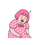 ぽっちゃり女子はピンクが好き  (NT)（個別スタンプ：18）