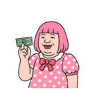 ぽっちゃり女子はピンクが好き  (NT)（個別スタンプ：19）