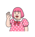 ぽっちゃり女子はピンクが好き  (NT)（個別スタンプ：21）