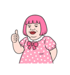 ぽっちゃり女子はピンクが好き  (NT)（個別スタンプ：22）