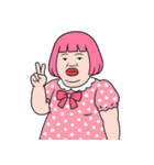 ぽっちゃり女子はピンクが好き  (NT)（個別スタンプ：26）