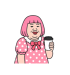 ぽっちゃり女子はピンクが好き  (NT)（個別スタンプ：28）