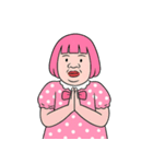 ぽっちゃり女子はピンクが好き  (NT)（個別スタンプ：33）