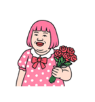 ぽっちゃり女子はピンクが好き  (NT)（個別スタンプ：36）