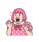 ぽっちゃり女子はピンクが好き  (NT)（個別スタンプ：37）