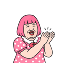 ぽっちゃり女子はピンクが好き  (NT)（個別スタンプ：40）