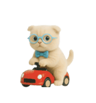 キュートなクリーム色のオタク猫 （NT）（個別スタンプ：9）