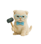 キュートなクリーム色のオタク猫 （NT）（個別スタンプ：13）