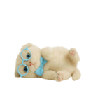 キュートなクリーム色のオタク猫 （NT）（個別スタンプ：17）