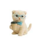 キュートなクリーム色のオタク猫 （NT）（個別スタンプ：20）