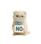 キュートなクリーム色のオタク猫 （NT）（個別スタンプ：25）