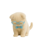 キュートなクリーム色のオタク猫 （NT）（個別スタンプ：33）