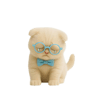 キュートなクリーム色のオタク猫 （NT）（個別スタンプ：38）