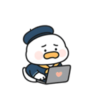 かわいい小さな学校のアヒル （NT）（個別スタンプ：4）