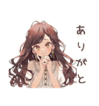 褒められ★ゆるふわガーリーな女の子（個別スタンプ：3）
