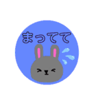 灰色ウサギのかお（個別スタンプ：19）