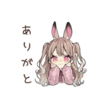 うさぎ彼女のかまってアピール♡（個別スタンプ：3）