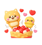 豆柴日和♡3Dスイーツ（個別スタンプ：6）
