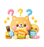 豆柴日和♡3Dスイーツ（個別スタンプ：18）