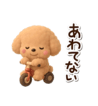 トイプードル「アプリコット」3D（個別スタンプ：7）