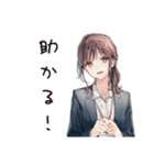 社畜ちゃんの夏♡オフィス女子（個別スタンプ：16）