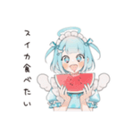 天使ちゃんの夏♡やみかわ日常（個別スタンプ：5）