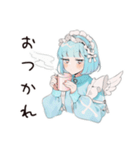 天使ちゃんの夏♡やみかわ日常（個別スタンプ：9）